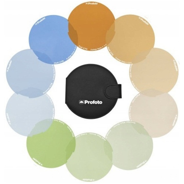 Set 20 filtre geluri corective Profoto, multicolor, pentru controlul culorii luminii, dimensiune 30x90cm