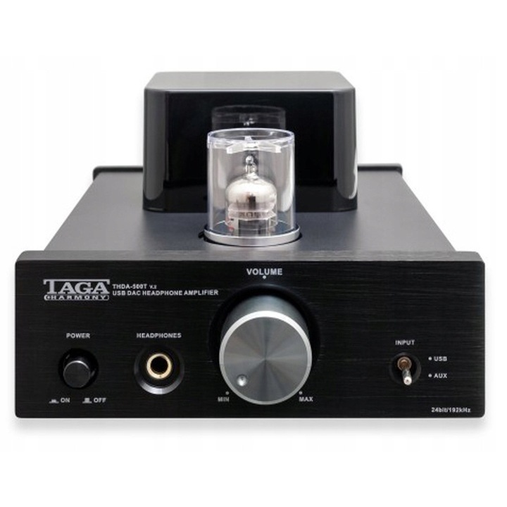 Amplificator casti Taga Harmony THDA-500T v.2, hibrid, negru, 12x17x23.5cm