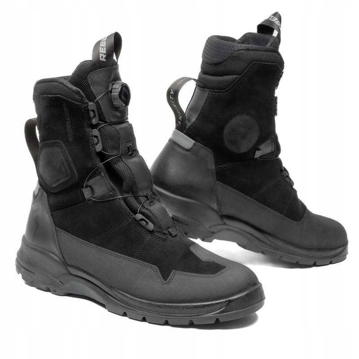 Buty motocyklowe Rebelhorn Infinity, negru, 46, membrana waterproof, sistem de inchidere UTURN