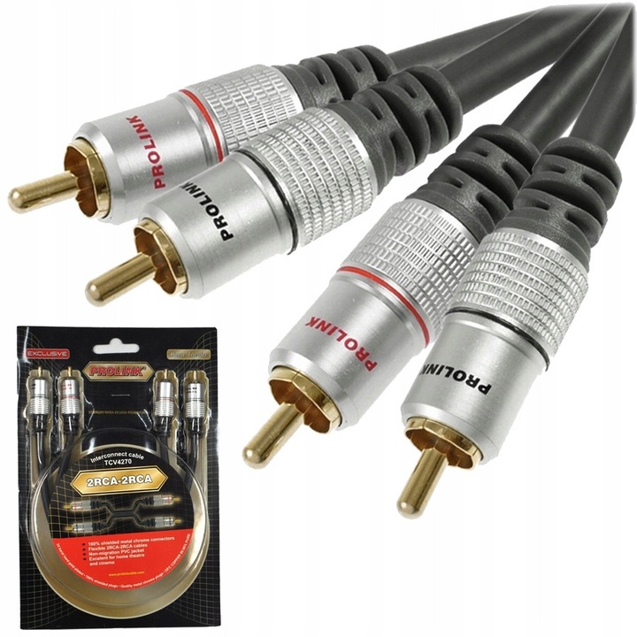 Prolink Exclusive audio kábel 2 RCA - 2 RCA, 15m, OFC rézmaggal, PVC szigeteléssel