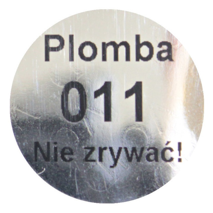 Самозалепващи етикети, Eplomby.pl, гаранционни пломби VOID, 40мм, комплект 1000 броя, лъскаво сребристо