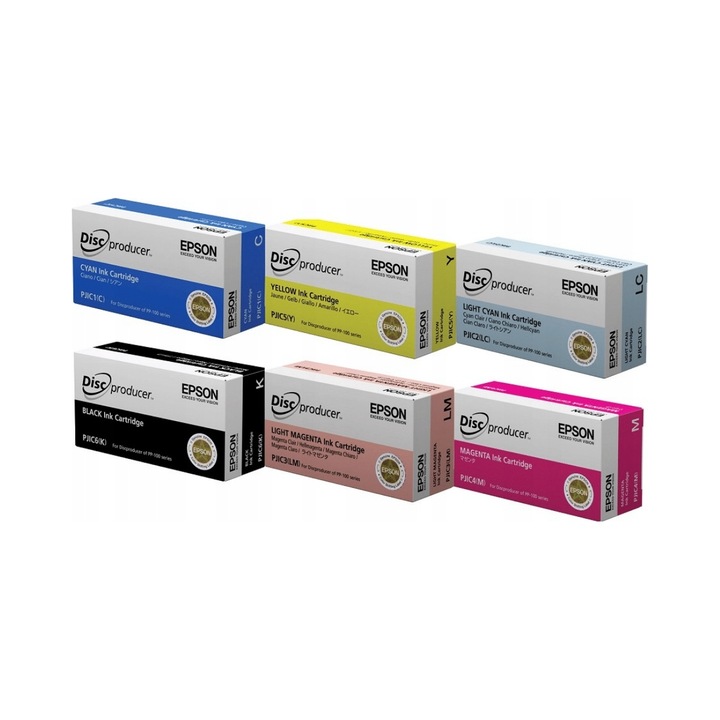 Epson PJI-C1 PJI-C2 PJI-C3 PJI-C4 PJI-C5 PJI-C6 CMYK tintapatron készlet 337ml