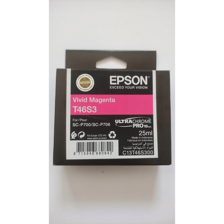 EPSON T46S3 tintapatron, magenta, 25ml