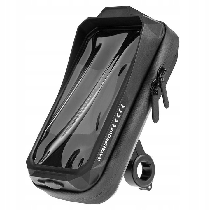 Suport pentru telefon, Extremestyle, 185-STRONG-ABS, waterproof, 185x90x45mm, pentru motocicleta, cu montaj pe ghidon sau oglinda