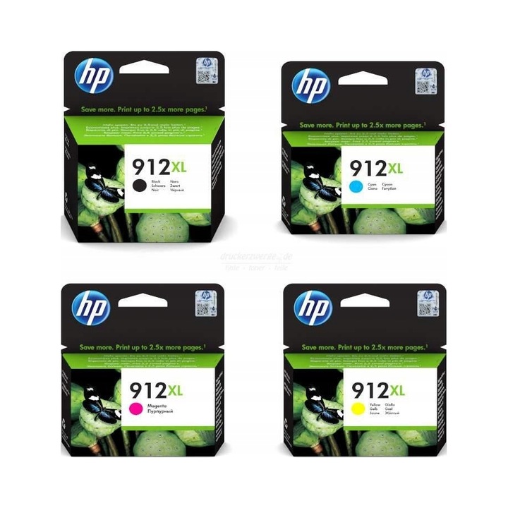 HP 912XL CMYK tintapatron készlet 4x, 3300ml, OfficeJet Pro 8023, 8013, 8022, 8012 nyomtatókhoz