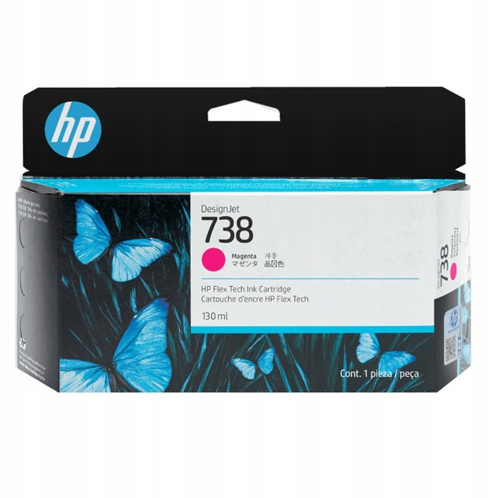 HP 738 tintapatron, 130 ml, magenta, eredeti