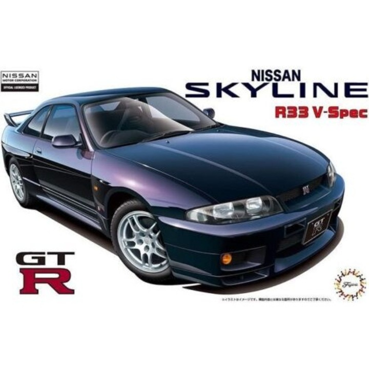 Építhető autómodell, Nissan Skyline R33 V-Spec, 1:24, összeszerelő készlet