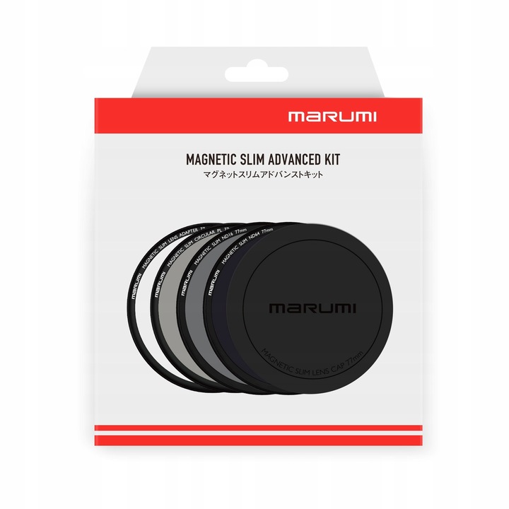Set filtre Marumi Magnetic Slim Advanced Kit 67mm, polarizator, ND16, ND64, multicolor