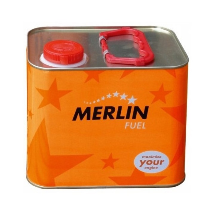 Моделно гориво за двигатели с вътрешно горене Merlin Lube 16% 2.5L, 18% рициново + синтетично масло, за коли и лодки