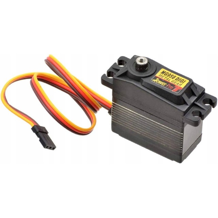 Servo digitális fém Tower Pro MG959, 14kg/6.0V, 0.17s/60°, csavarkészlettel, 40.2x20.1x38.7mm