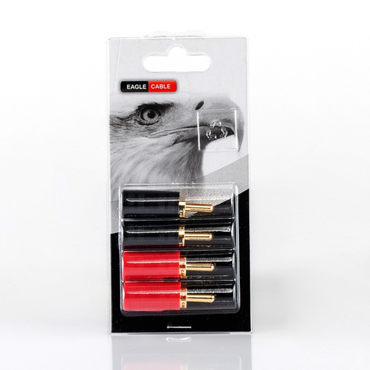 Conectori banana Eagle Cable, set 4 buc, cupru-beril, 2,5-16 mm2