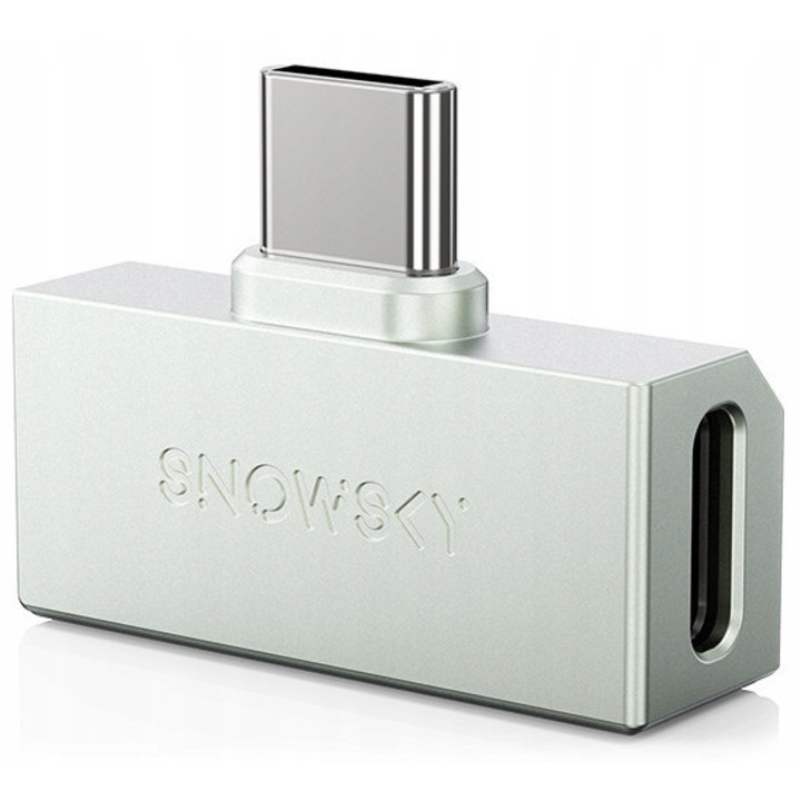Amplificator casti FiiO SNOWSKY Tiny A, USB C + 3.5mm, argintiu