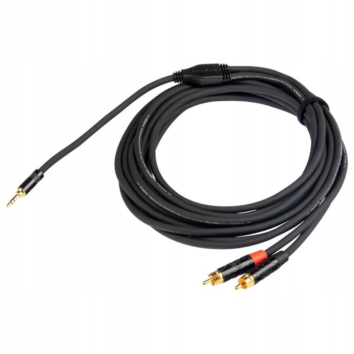 Proel CHLP215LU10XL audiokábel, 3,5 mm sztereó Jack - 2x RCA, 10m, fekete