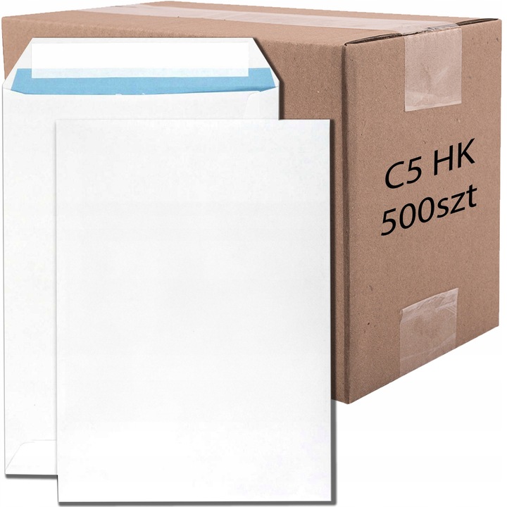 Set 500 plicuri C5 albe autoadezive 162x229mm