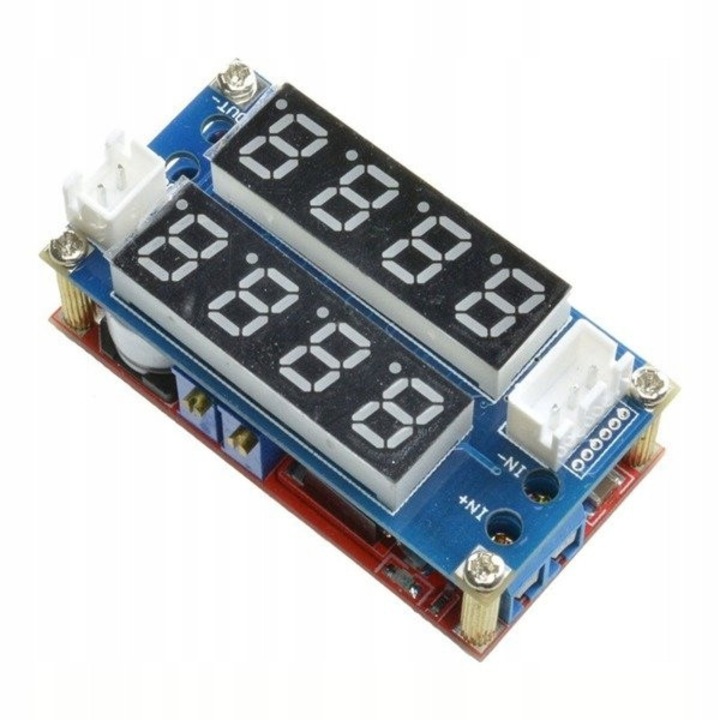 Modul DC/DC Step-Down XL4015E, 5A, 0.8V-30V, voltmérő ampermérő, 51x26.3x14mm
