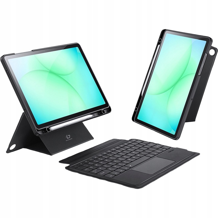 Husa cu tastatura Dux Ducis pentru Samsung Galaxy Tab A11+/A9+, neagra, 11,0", 2 in 1