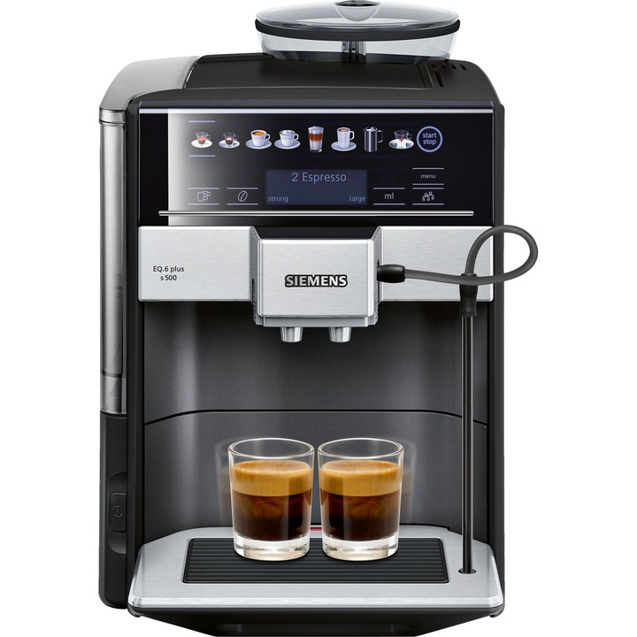 Espressor Automat Siemens EQ.6, 1500 W, 19 bar, Touch, Rezervor 1.7 L, Negru
