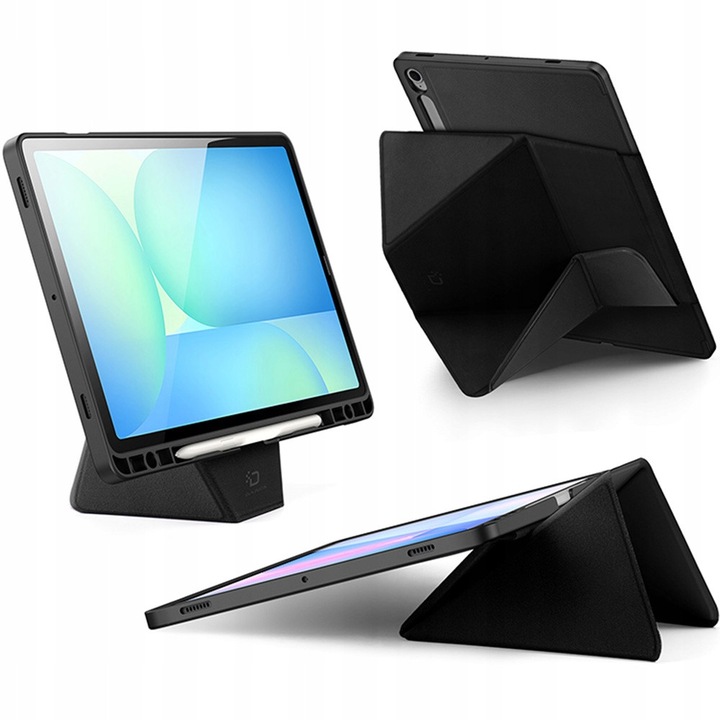 Etui Dux Ducis pentru tableta, suport, protectie 360°, negru, 10.9"