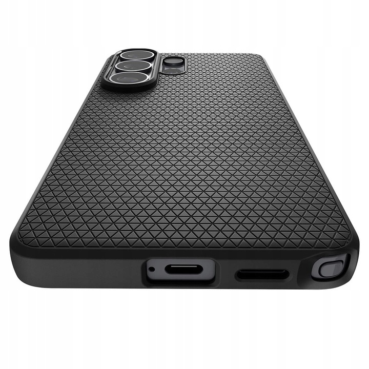 Etui Spigen Liquid Air pentru Samsung Galaxy S26 Ultra, negru, set cu sticla de protectie 9H