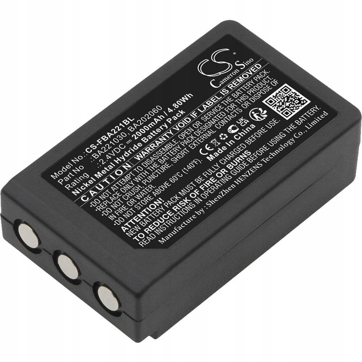 Ni-Mh akkumulátor, Cameron Sino, 2000 mAh, HBC Patrol S, Radiomatic RV, 2.4V, 67g, fekete
