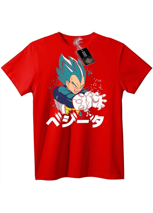 Vegeta Super Saiyan kék póló, Piros