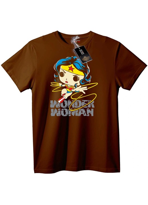 Wonder Woman Chibi póló, Barna