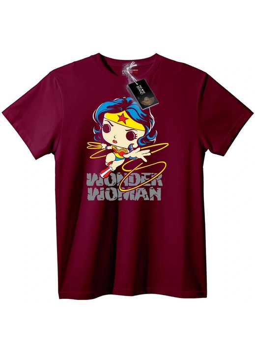Wonder Woman Chibi póló, Bordó