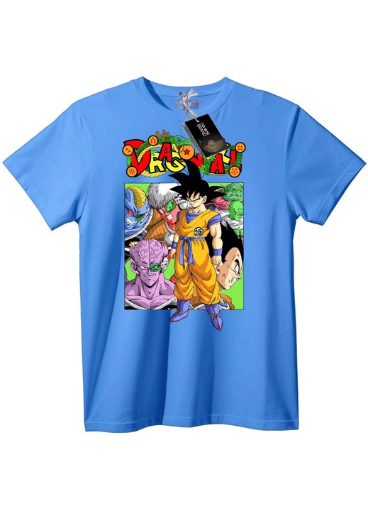 Dragon Ball Z Hősök póló, Világoskék, 3XL