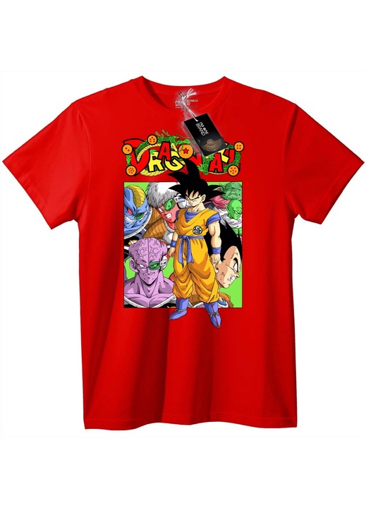 Dragon Ball Z Hősök póló, piros, 7XL