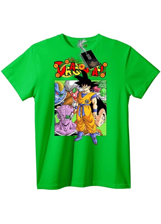 Dragon Ball Z Heroes póló, világoszöld, 5XL