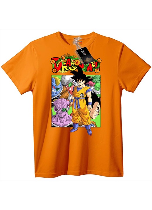 Dragon Ball Z Hősök póló, narancssárga, XL