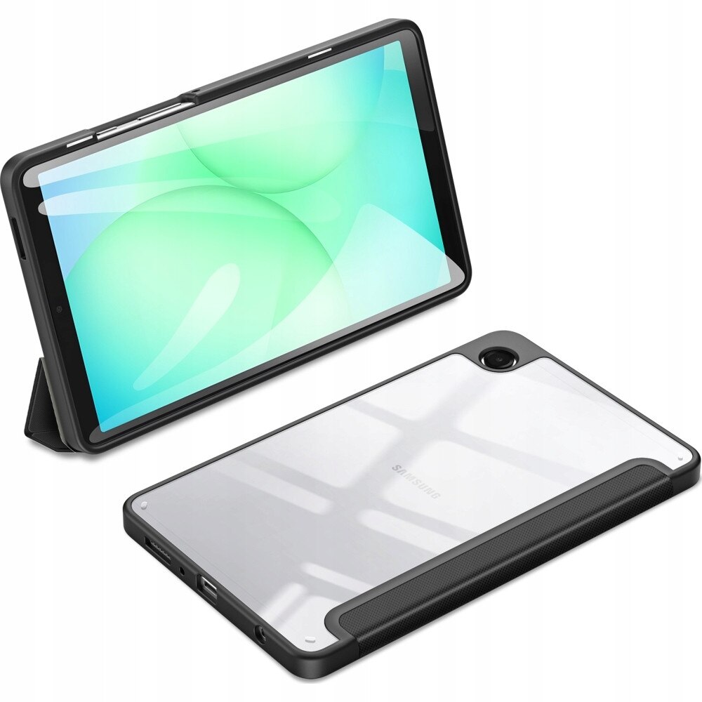 Etui Dux Ducis pentru Galaxy Tab A11/A9, deschis, negru