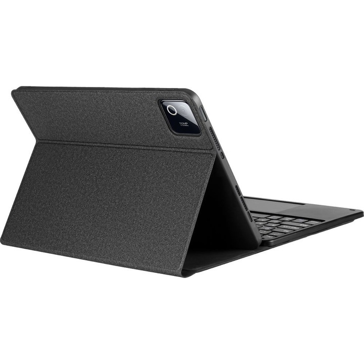 Husa tableta cu tastatura Dux Ducis TK pentru Xiaomi Pad 8/8 Pro/7/7 Pro, neagra, material poliuretan si TPU, suport reglabil