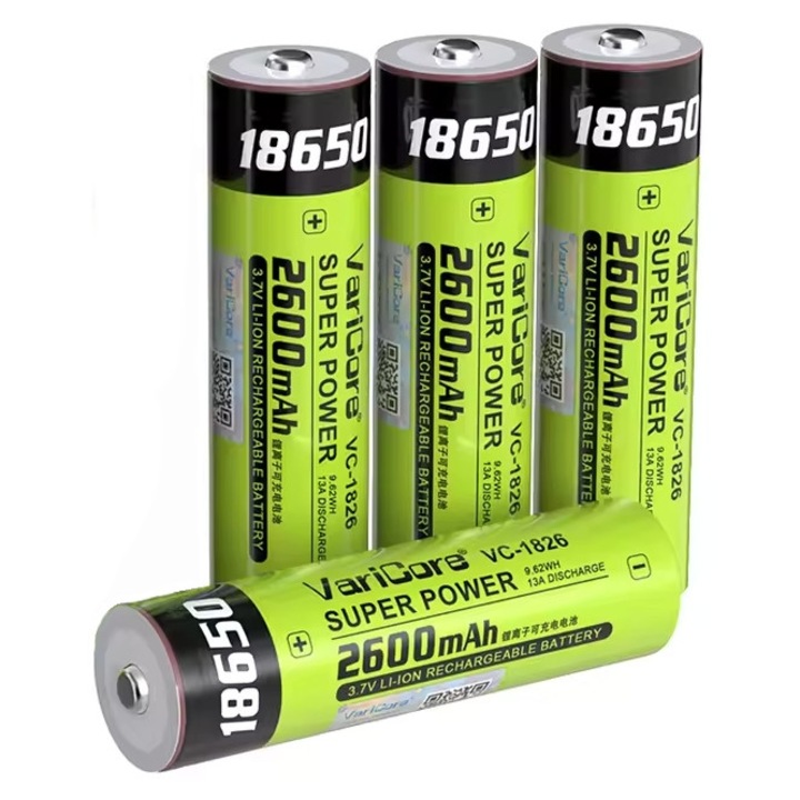 VariCore VC-1826 Plus 18650 Li-ion 3.7V 2600mAh akkumulátor szett, 4 db