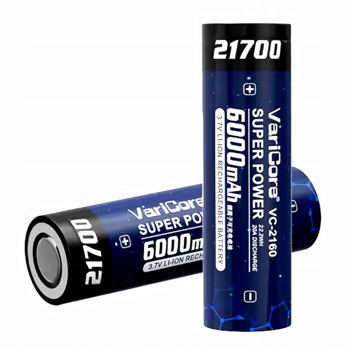 VariCore VC-2160 21700 Li-ion 3.7V 6000mAh akkumulátor szett (2 db)