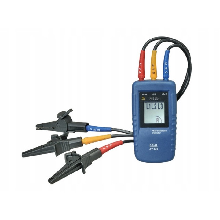 Miernik detektor faze CEM DT-901, 600V, 130x69x32mm, 130g