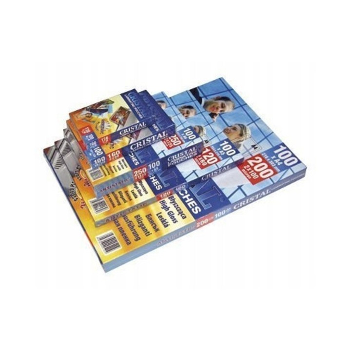 A4 lamináló fólia Argo 100 mikron, 100 darabos szett, átlátszó, 216x303mm