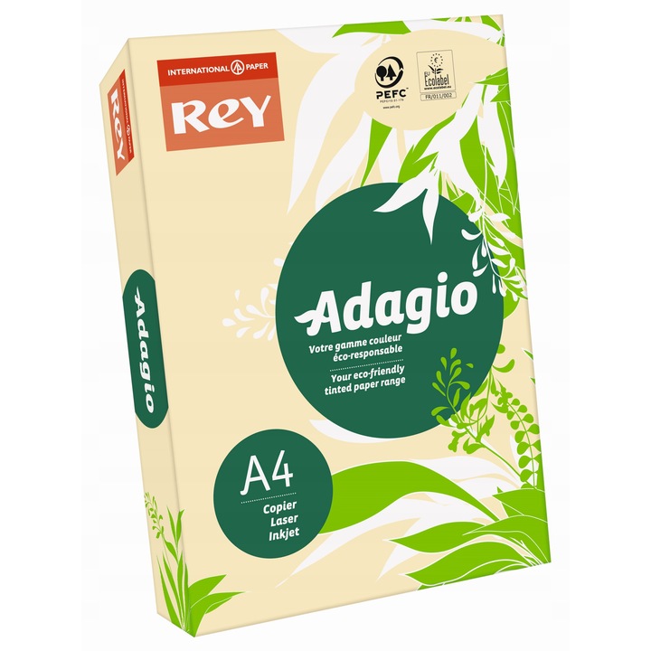 Hartie copiator Rey Adagio A4 80g, crem, set 500 foi