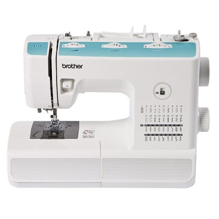 Masina de cusut Brother XT 37, 37 cusaturi, accesorii incluse, multicolor