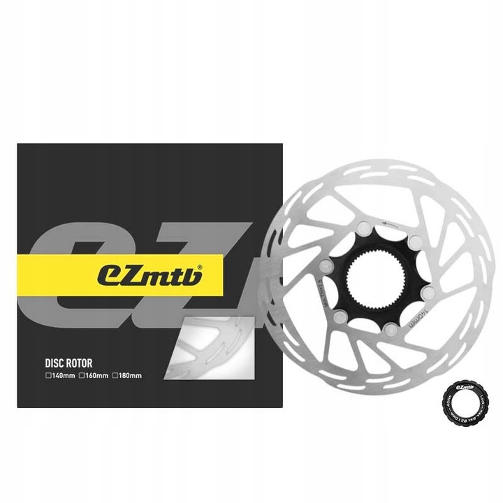 Спирачен диск 140 мм, EZmtb, две части, алуминий, centerlock, устойчив на износване