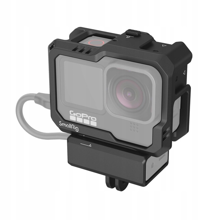 Rama videóhoz GoPro-hoz, SmallRig 3083, 2 ISO tartó, hely 3.5mm audio adapternek, fekete