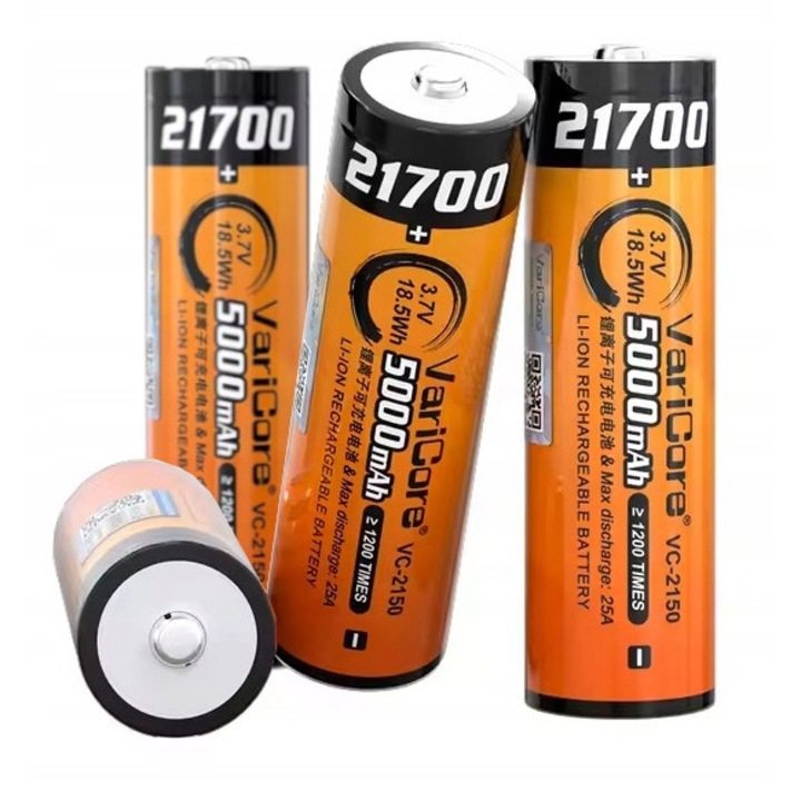 VariCore VC-2150 Plus 21700 Li-ion 3.7V 5000mAh akkumulátor készlet, 4 db