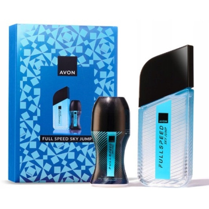 Set cadou Avon Full Speed Sky Jump, apa de toaleta si antiperspirant