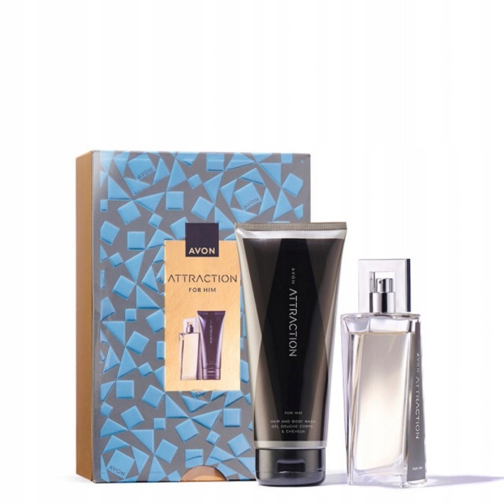 Avon Attraction ajándékszett, eau de toilette és tusfürdő, 200ml