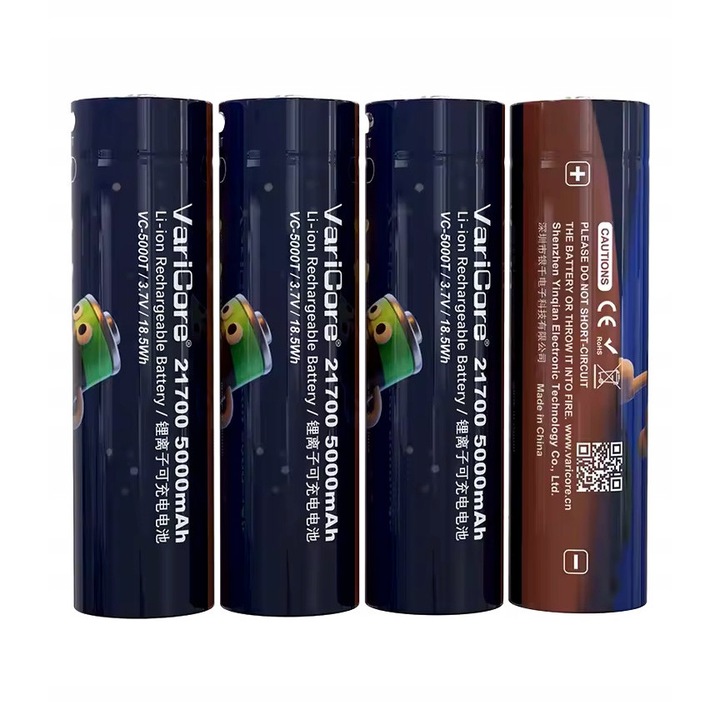 VariCore VC-5000T 21700 3.7V Liion 5000mAh akkumulátor szett, 4 db