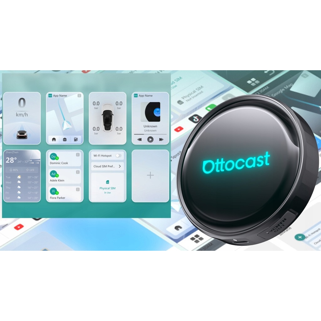 Adapter auto Ottocast OttoAiBox P3 Pro, wireless CarPlay si