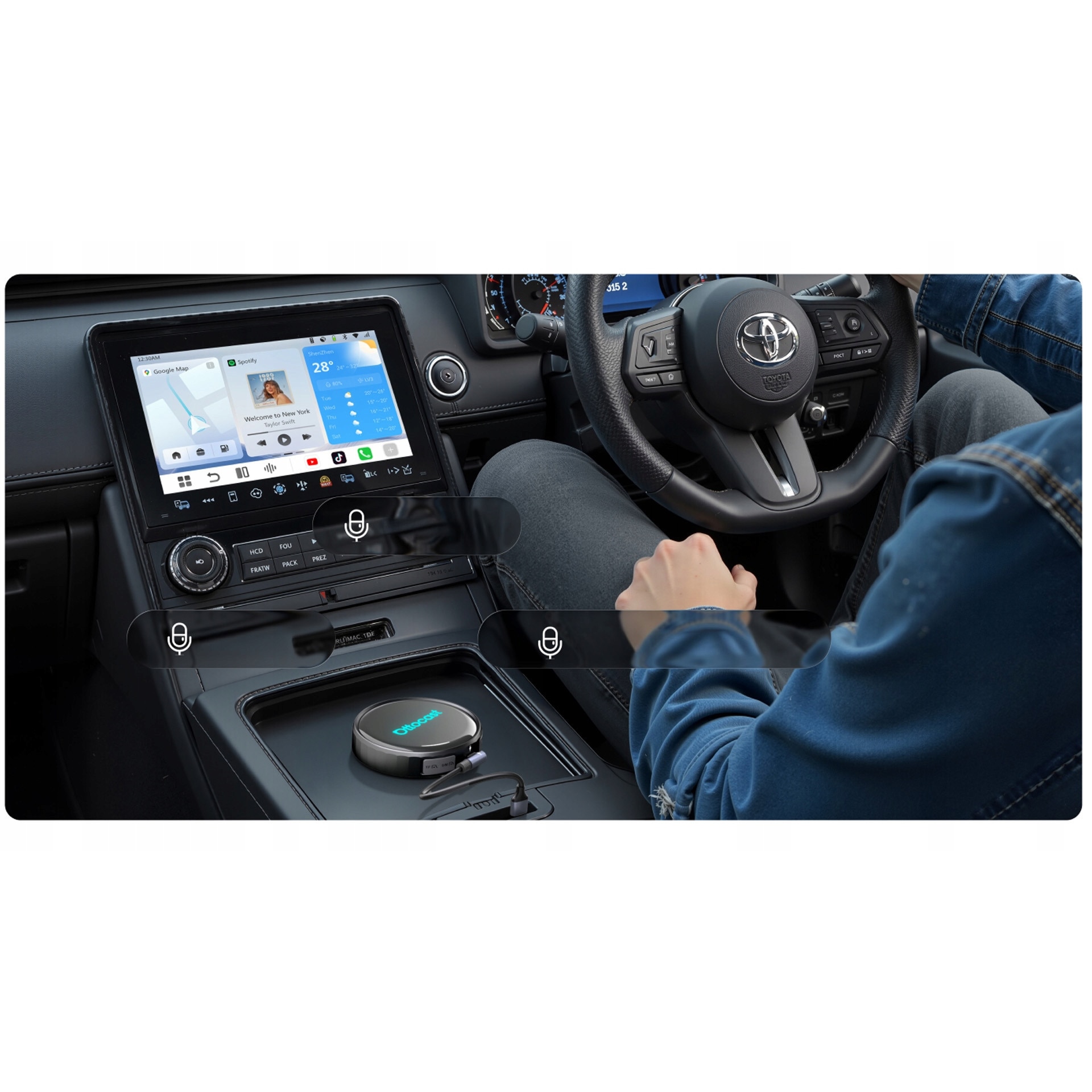 Adapter auto Ottocast OttoAiBox P3 Pro, wireless CarPlay si