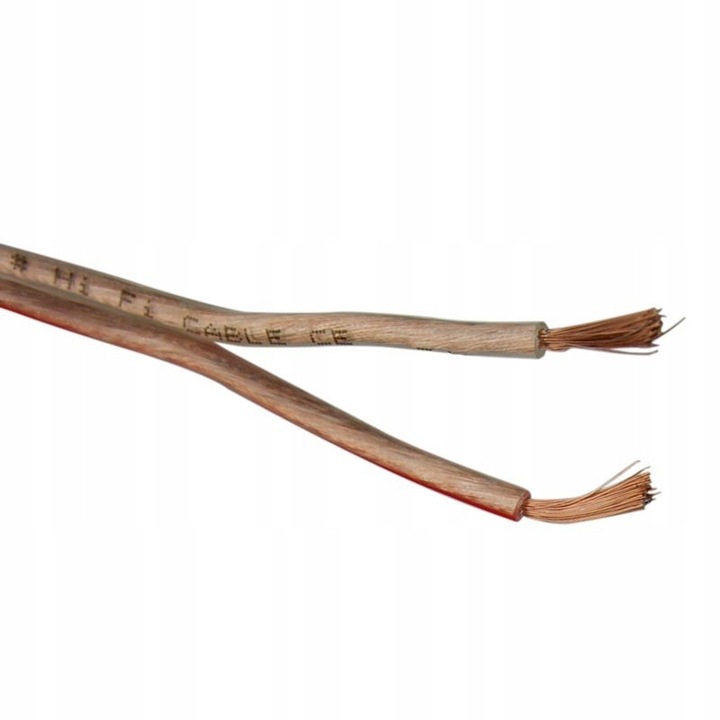 Audiokábelek, 2x2,5mm, rugalmas, átlátszó szigetelés, 180m