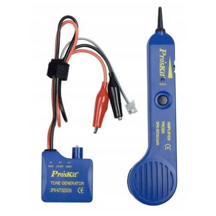 Kábelkereső Pro'sKit 3PK-NT023N, generátor + szonda, 1500m, 2x9V, 60x60x35mm, 230x55x25mm