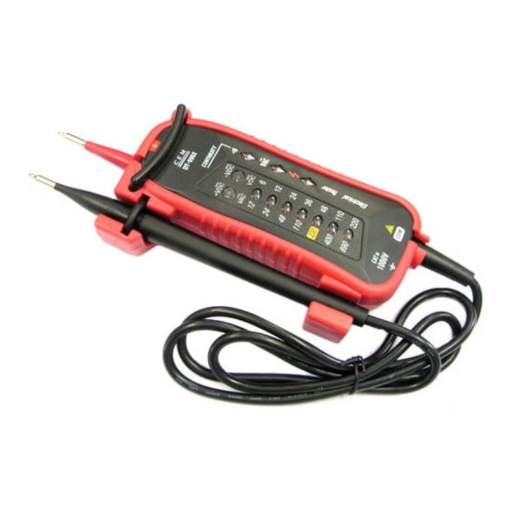 Tester de tensiune CEM DT-9902, 1000V DC/AC, automat, 135x51.5x38.5mm